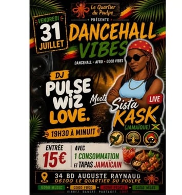 Dancehall Vibes – DJ Pulse Wiz Love & Sista Kask (Jamaïque) – Live à Nice