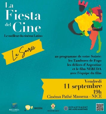 Soirée La Fiesta, cinéma chilien, show et musique latino et dégustation latina à Nice