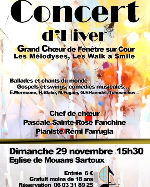Concert d'hiver Grand Chœur de Fenêtre sur Cour
