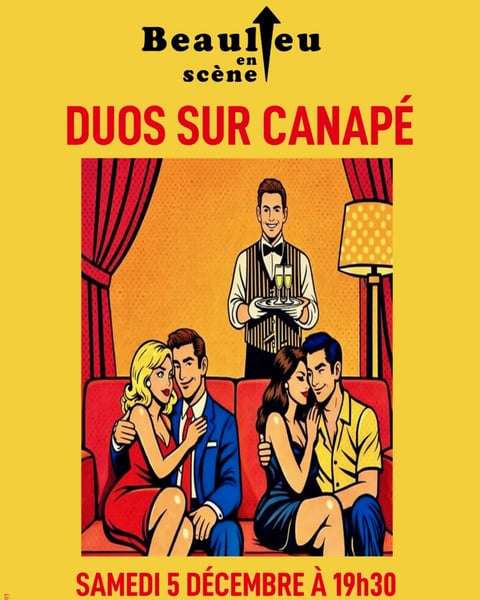 Duo sur canapé - Beaulieu en scène