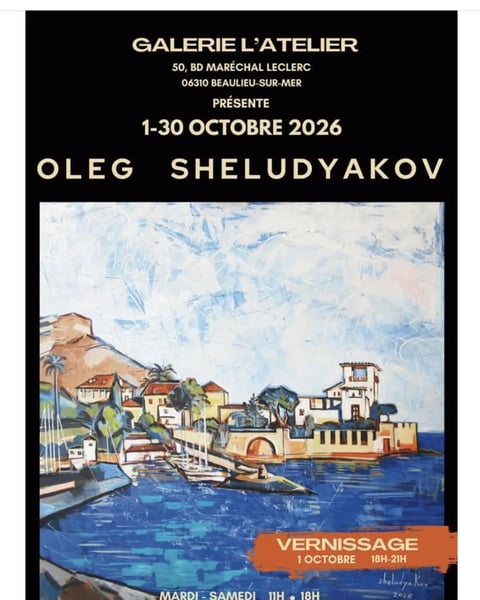 Exposition du peintre russe Oleg Sheludyakov - L'Atelier sur mer