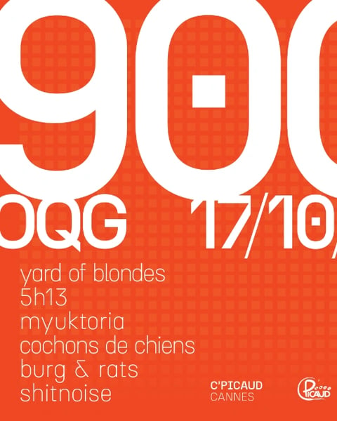 Showcase #2 : Yard Of blondes / 5H13 / Shitnoise / Myuktoria / Cochons de Chiens / Burg et Rats