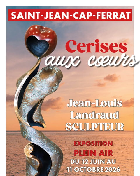"Cerises aux cœurs" : Exposition de sculptures en plein air de Jean-Louis Landraud