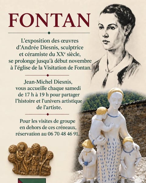 Exposition des oeuvres d'Andrée Diesnis prolongée jusque début novembre