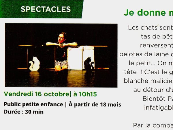 Spectacle : Je donne ma langue au chat