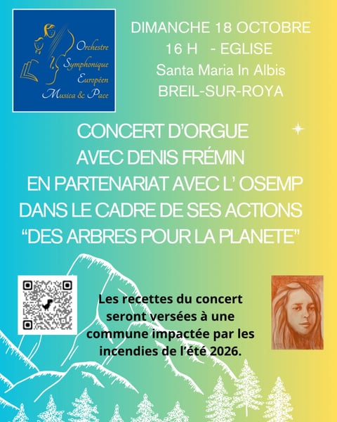 Concert d'orgue avec Denis Frémin, Des arbres pour la planète