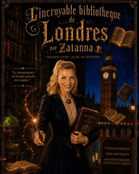 L’incroyable bibliothèque de Londres, de Zatanna, spectacle familial de magie et d'illusion