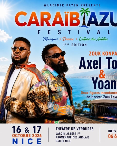 Axel Tony & Yoan, Kim, Marvin, Milca : concert zouk et konpa